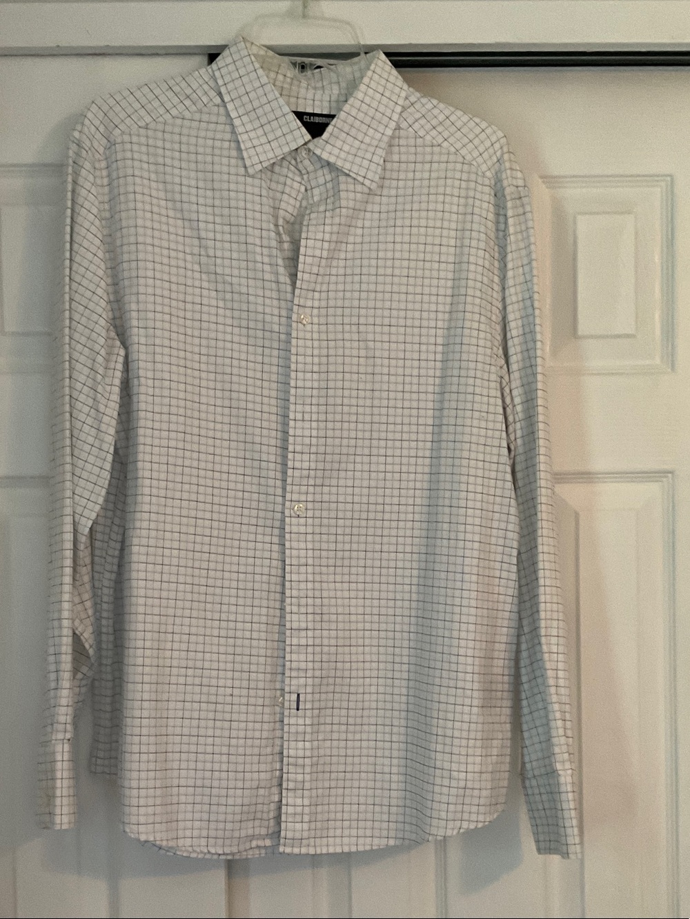 Claiborne and Eddie Bauer WhitePlaid Dress Shirts.